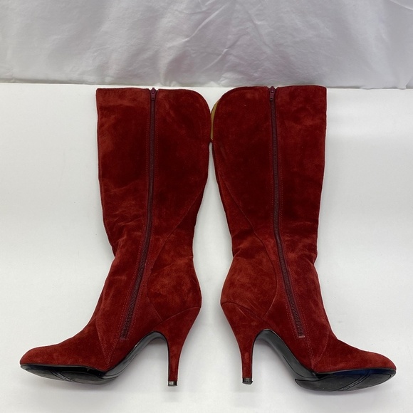 NINE WEST Suede Leather Heel Boots Size: 5.5 - Picture 3 of 11
